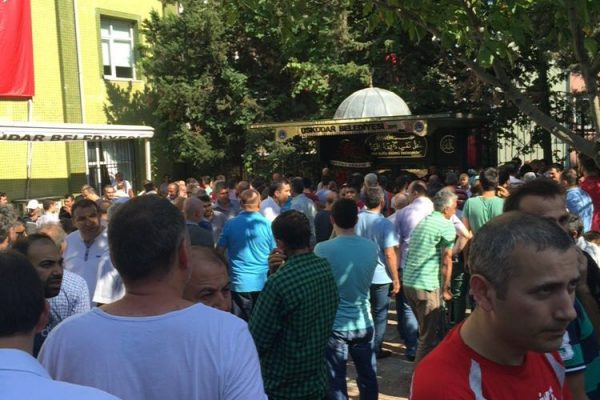 Darbe şehidine hüzünlü veda