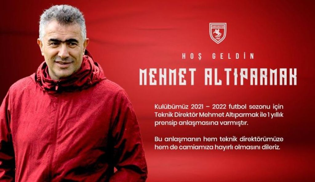 Samsunspor, teknik direktör Mehmet Altıparmak ile anlaştı