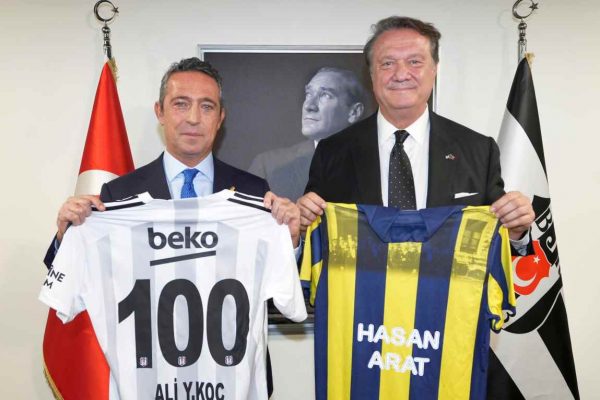 Fenerbahçe Başkanı Ali Koç, Beşiktaş Başkanı Hasan Arat’ı ziyaret etti
