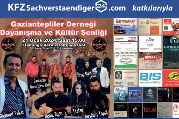 Hamburg“da, Gaziantepliler gecesi müthiş ‘’YAKAR’’