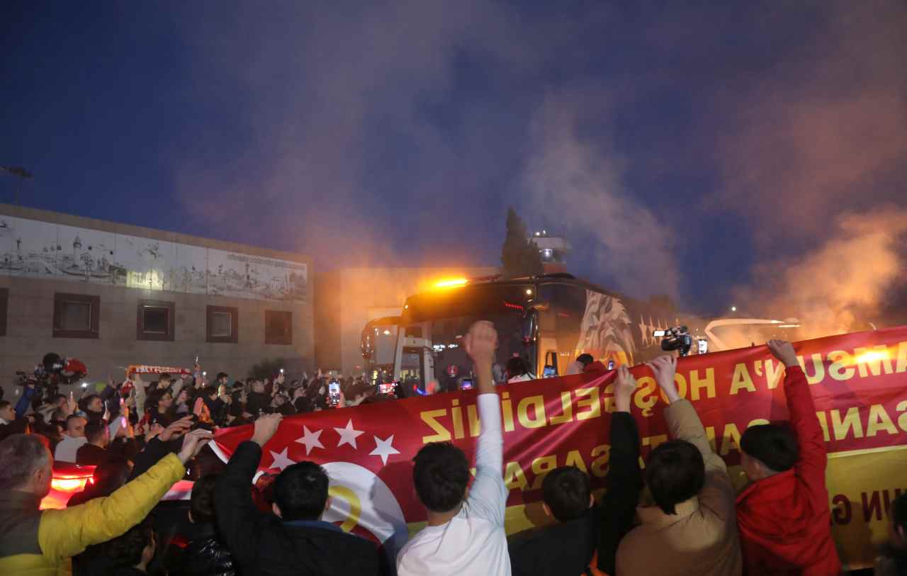 Galatasaray kafilesi Samsun’a geldi