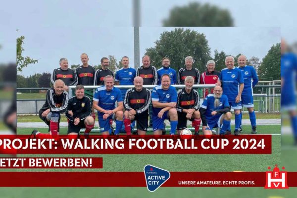 21 Teams gewinnen Walking Football Ausrüstung