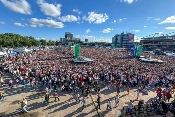 Hamburg’da taraftarlar, Almanya – Macaristan maçını izledi
