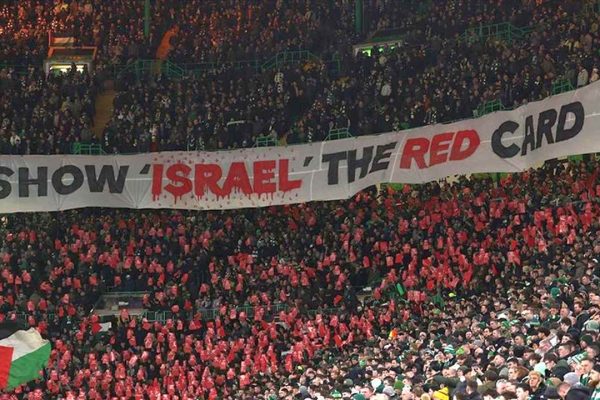 Celtic taraftarlarından İsrail’e “kırmızı kart”