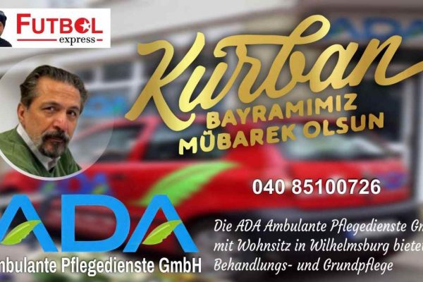 ADA Pflegedienst’ten Kurban Bayramı Mesajı: “Bayramlar Birlik ve Paylaşmaktır”