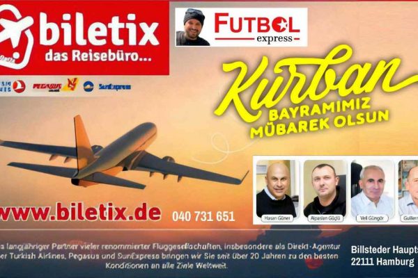 Hamburg’un Lider Seyahat Acentası BİLETİX’ten Anlamlı Bayram Mesajı