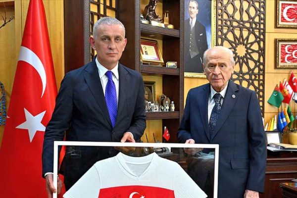 MHP Genel Başkanı Bahçeli, TFF Başkanı Hacıosmanoğlu’nu kabul etti