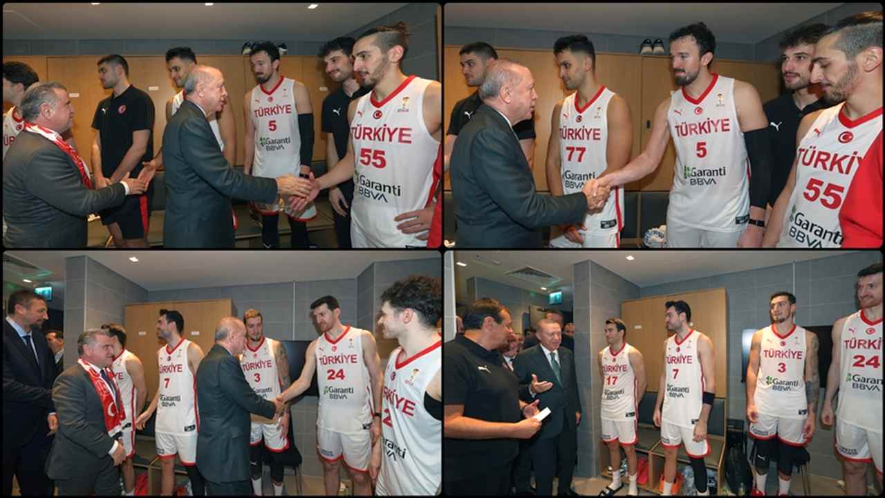 Cumhurbaşkanı Erdoğan, A Milli Erkek Basketbol Takımı’nı tebrik etti